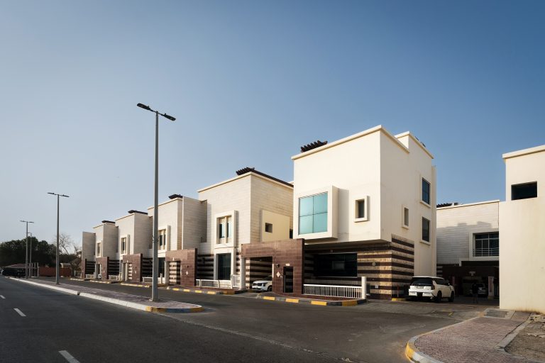 Exterior view of the 19 Villa residential development in Abu Dhabi.